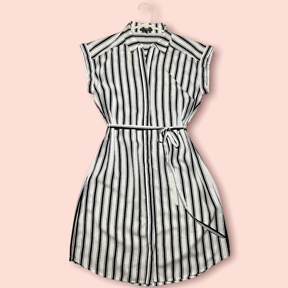 short sleeve striped dress